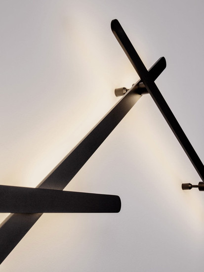 Nova Luce LED Wandleuchte Lyb 19W warmweiss 3000K Schwarz Aluminium 85x4cm 9980581