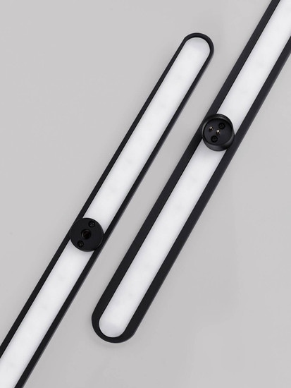 Nova Luce LED Wandleuchte Lyb 19W warmweiss 3000K Schwarz Aluminium 85x4cm 9980581