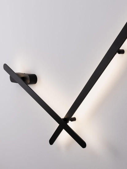 Nova Luce LED Wandleuchte Lyb 19W warmweiss 3000K Schwarz Aluminium 85x4cm 9980582