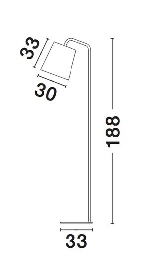Nova Luce STABILE Stehlampe E27 Weiß 188x30cm 549602