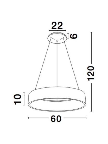 Nova Luce RANDO LED Pendelleuchte Weiß 54W Warmweiss 120x60cm 6167205