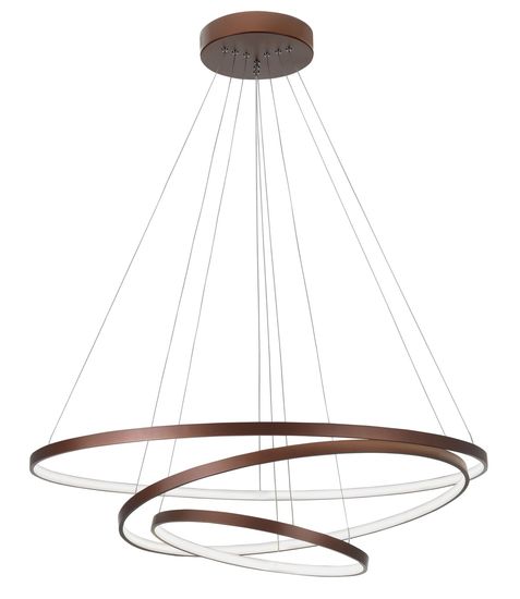 Nova Luce FERROL LED Pendelleuchte Braun 123W Warmweiss 150x80cm dimmbar 6265004