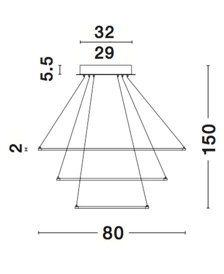 Nova Luce FERROL LED Pendelleuchte Braun 123W Warmweiss 150x80cm dimmbar 6265004