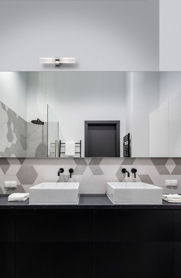 Nova Luce POLO Wandleuchte E14 2-fach Chrom IP44 40x6,5x5cm dimmbar 6310541