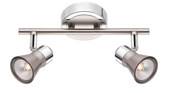 Nova Luce GALERIA Deckenleuchte GU10 2-fach Nickel 25x7,8x16,5cm dimmbar 663002