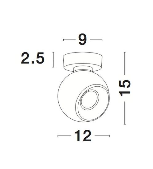 Nova Luce TORE Deckenleuchte GU10 Weiß 15x12cm dimmbar 665001
