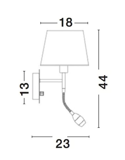Nova Luce MONTATO Wandleuchte LED&E27 2-fach Chrom 3W Warmweiss 18x21x44cm 6916202