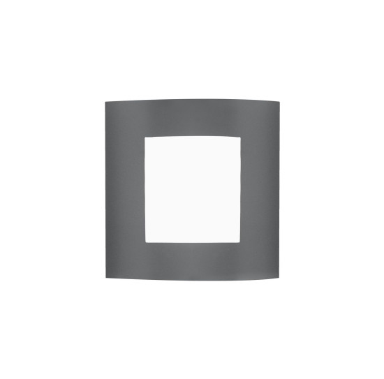 Nova Luce ZENITH Wandleuchte E27 Grau 12W IP44 23x9,5x26,4cm dimmbar 713514