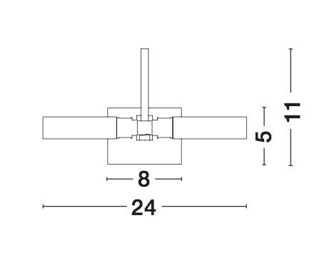 Nova Luce DRITTO Wandleuchte G9 2-fach Chrom IP44 24x13x11cm dimmbar 71606601