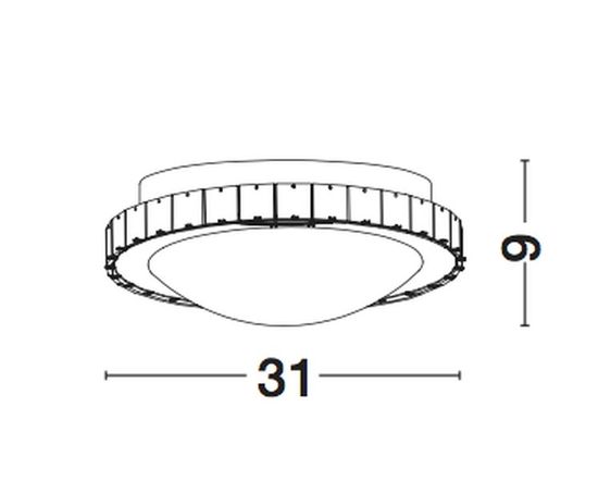 Nova Luce PALERMO Deckenleuchte E27 2-fach Chrom 9x31cm dimmbar 7311401