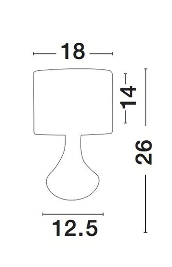 Nova Luce ROSIA Tischleuchte E27 Weiß 26x18cm 7605163