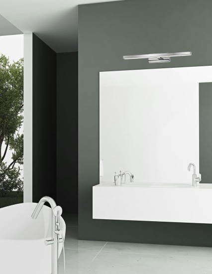 Nova Luce MODENA LED Wandleuchte Chrom 12W IP44 Warmweiss 49x9x6,5cm 787001