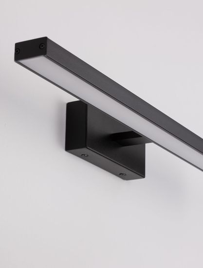 Nova Luce FLAT LED Wandleuchte Schwarz 18W IP44 Warmweiss 63x9x7,5cm 787011