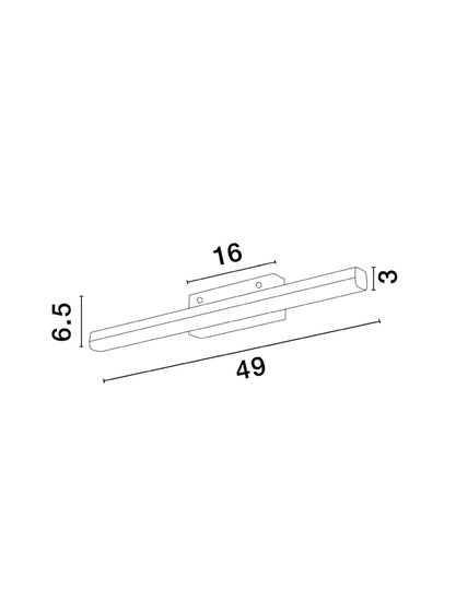 Nova Luce WILLOW LED Wandleuchte Weiß 12W IP44 Warmweiss 49x7,5x6,5cm 787014