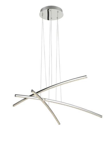 Nova Luce SEVILLE LED Pendelleuchte Chrom 38W Warmweiss 90x120cm 81007601