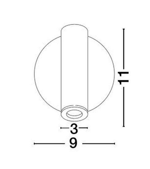Nova Luce LAREDO LED Wandleuchte Schwarz 3W Warmweiss 11x9x11cm 8140523