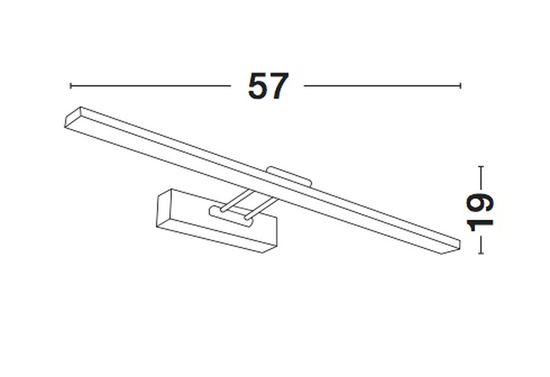 Nova Luce ROSA LED Wandleuchte Chrom 18W IP44 Neutralweiss 57x4,5x19cm 8142281