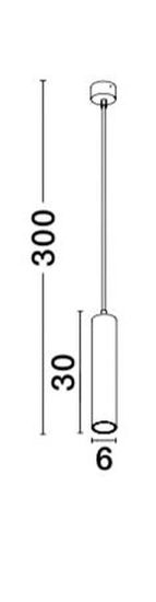 Nova Luce GIA Pendelleuchte GU10 Weiß 170x6cm dimmbar 834869