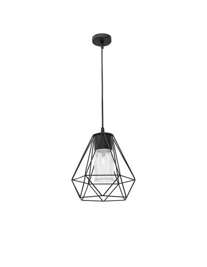 Nova Luce ISIDORA Hängeleuchte E27 Schwarz 12W IP54 22x22x95cm dimmbar 870445