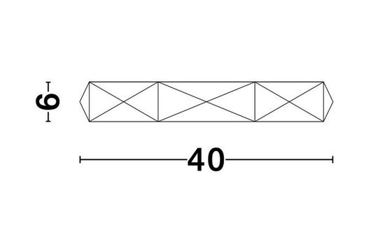 Nova Luce EBEN LED Deckenleuchte Weiß 24W Warmweiss 6x40cm 9001492