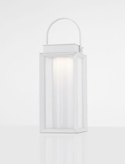 Nova Luce VERHAL LED Dekorative Stehleuchte Weiß 2W IP54 Warmweiss 16x16x47,5cm dimmbar 9002861