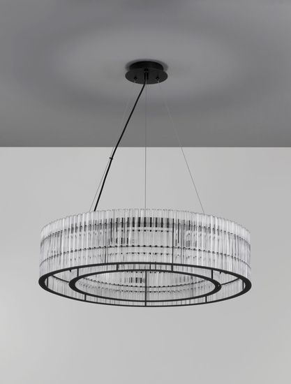 Nova Luce BAROK Pendelleuchte G9 9-fach Schwarz 210x70cm dimmbar 9006056