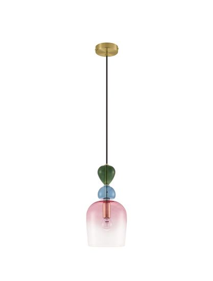 Nova Luce MURANO Pendelleuchte E14 Gold 185,5x15,7cm dimmbar 9009234