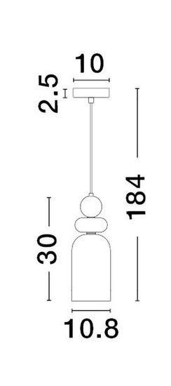 Nova Luce MURANO Pendelleuchte E14 Gold 184x10,8cm dimmbar 9009235