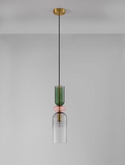 Nova Luce MURANO Pendelleuchte E14 Gold 198x10,8cm dimmbar 9009236