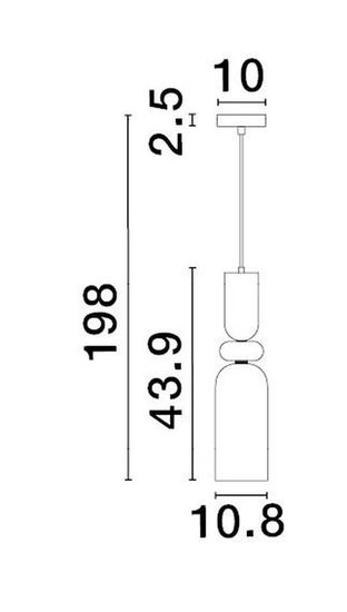 Nova Luce MURANO Pendelleuchte E14 Gold 198x10,8cm dimmbar 9009236