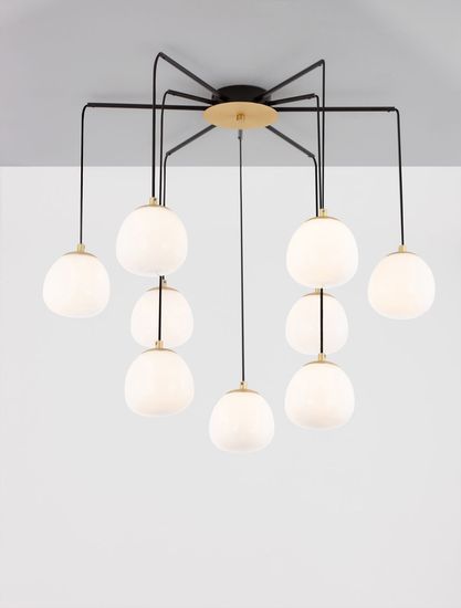 Nova Luce THE EGG Pendelleuchte G9 8-fach Gold 70x75cm dimmbar 9009260