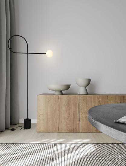 Nova Luce DEDALO Stehlampe G9 Schwarz 150x10cm 9010224