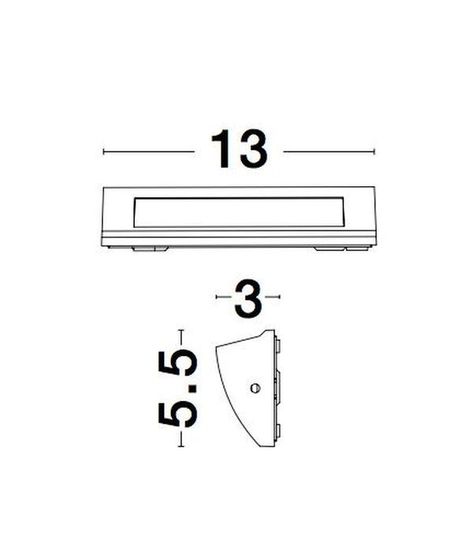 Nova Luce LIV LED Wandleuchte Weiß 3,5W IP54 Warmweiss 13x3x5,5cm 9018061