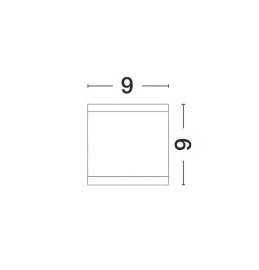 Nova Luce CERISE Deckenleuchte GU10 Grau 7W IP54 9x9x9cm dimmbar 9020061