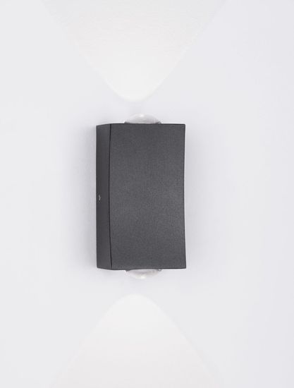 Nova Luce DEWEI LED Wandleuchte Schwarz 2x2W IP54 Warmweiss 5x4x9cm 9026117