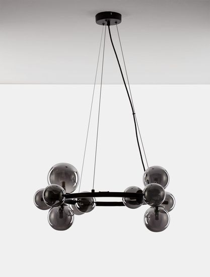 Nova Luce ODILLIA Pendelleuchte G9 11-fach Schwarz 120x65cm dimmbar 9028855