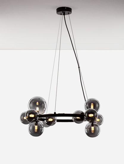 Nova Luce ODILLIA Pendelleuchte G9 11-fach Schwarz 120x65cm dimmbar 9028855