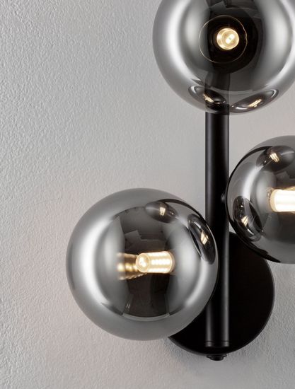 Nova Luce ODILLIA Wandleuchte G9 3-fach Schwarz 23,1x19x32cm dimmbar 9028861