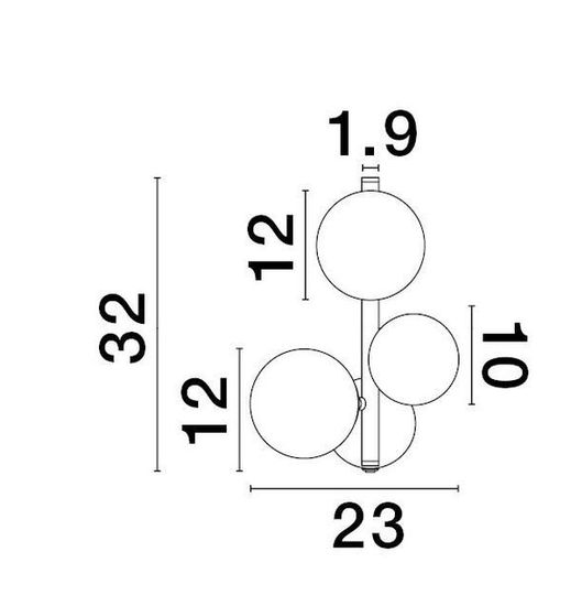 Nova Luce ODILLIA Wandleuchte G9 3-fach Schwarz 23,1x19x32cm dimmbar 9028861