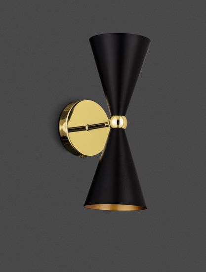 Nova Luce GALA Wandleuchte E14 2-fach Gold 18x18,5x35cm dimmbar 9035975