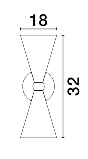 Nova Luce GALA Wandleuchte E14 2-fach Gold 18x18,5x35cm dimmbar 9035975