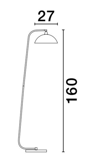 Nova Luce MIRBA Stehlampe E27 Schwarz 160x27cm 9035982