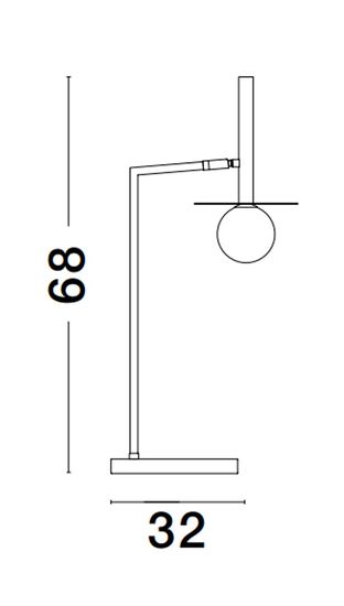 Nova Luce PIELO Tischleuchte G9 Gold 68x32cm 9043313