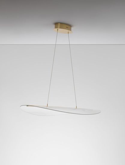 Nova Luce AGOS LED Pendelleuchte Gold 32W Warmweiss 95x56x150cm dimmbar 9054450