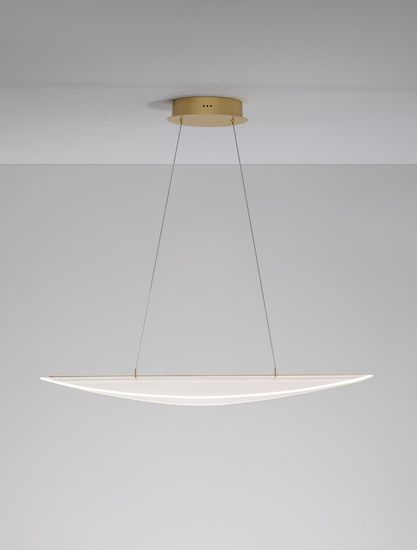 Nova Luce AGOS LED Pendelleuchte Gold 32W Warmweiss 95x56x150cm dimmbar 9054450