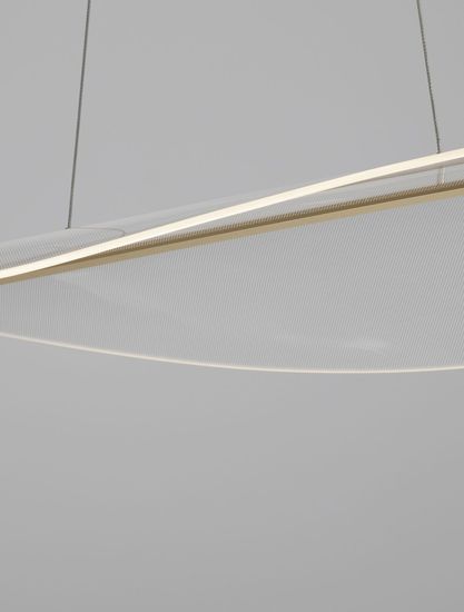 Nova Luce AGOS LED Pendelleuchte Gold 32W Warmweiss 95x56x150cm dimmbar 9054450