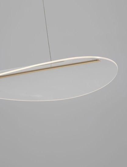 Nova Luce AGOS LED Pendelleuchte Gold 32W Warmweiss 95x56x150cm dimmbar 9054450