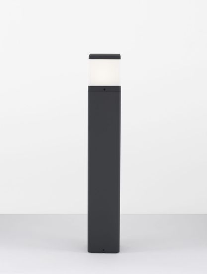 Nova Luce FERRON Wegeleuchte E27 Grau 12W IP65 13x13x80cm dimmbar 9060185