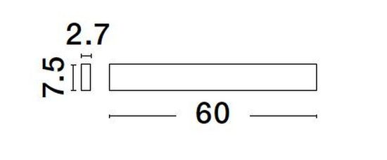 Nova Luce SELINE LED Wandleuchte Schwarz 20W Warmweiss 60x2,7x7,5cm 9060613