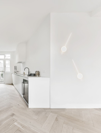 Nova Luce CLOCK LED Wandleuchte Schwarz 18W Warmweiss 13,6x5,5x60,7cm 9061426